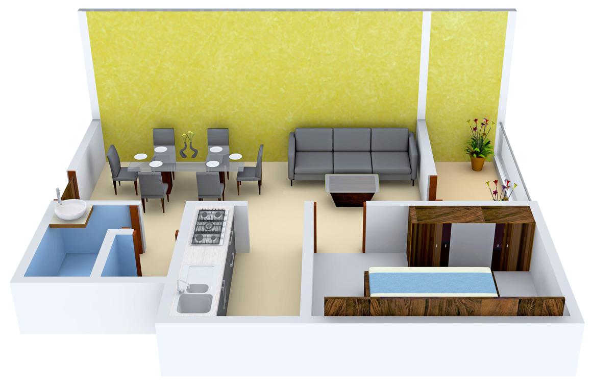 605 Sq. Ft.