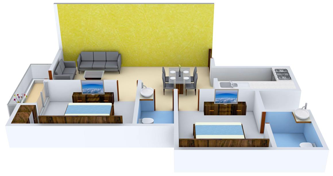 860 Sq. Ft.