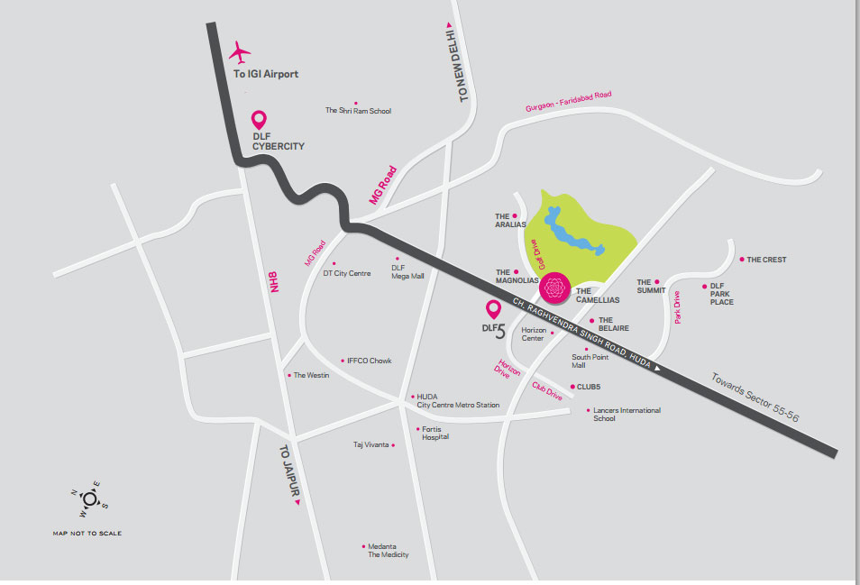 DLF The Aralias Gurgaon Location Advantage